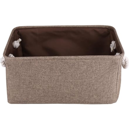 Opvouwbare Stoffen Opbergbak Mand Speelgoed Kleding Handdoek Wasbox Container Bruin L black
