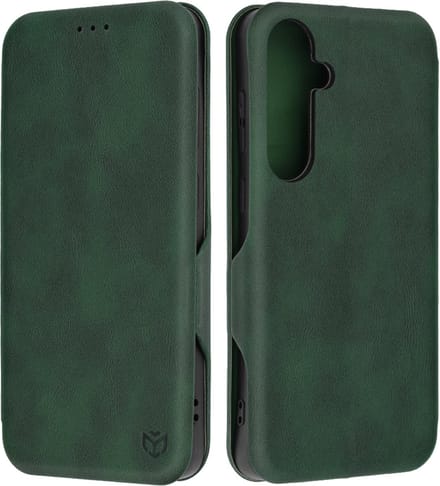 Hoesje geschikt voor Samsung Galaxy S24 Plus - Techsuit Safe+ Book Wallet Case - Donkergroen