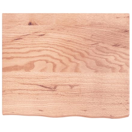 vidaXL - Tafelblad - 60x50x(2-4) - cm - behandeld - massief - eikenhout - lichtbruin