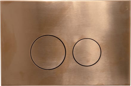 QeramiQ Push Bedieningspaneel - Frontbediening - Rond Koper - Voor Geberit UP320/UP720
