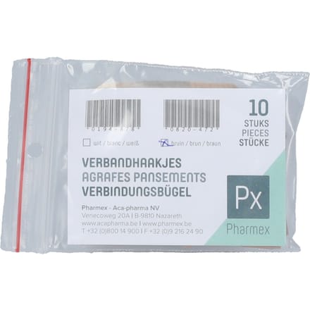 Pharmex Verbandhaakjes Bruin 10 Overige