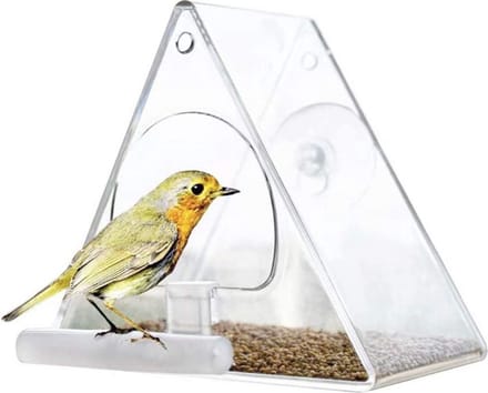 Nixnix® - Vogelhuisje Transparant - Vogel huisje - Driehoek