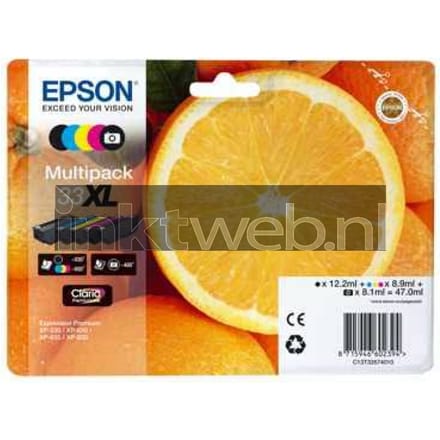 Epson Inktcartridge 33XL (C13T33574012) 5-kleuren Multipack Hoge capaciteit
