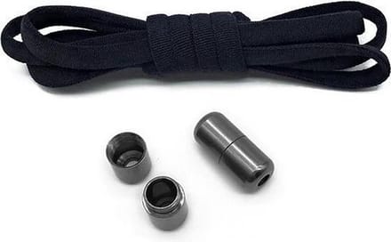 Hypify - Elastische Veters met lock gesp - Zwart - No Tie - All Black
