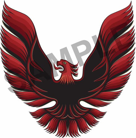 Pontiac Transam 1978-1981 Zijstickers Firebird replika Rood