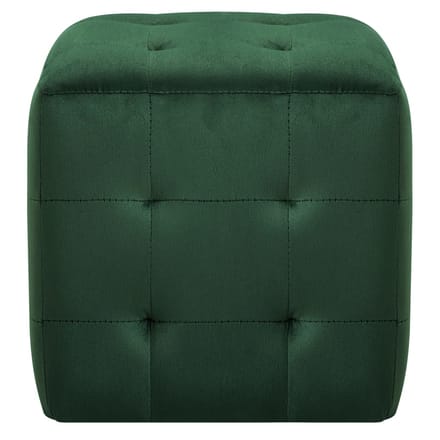 vidaXL - Poef - 2 - st - 30x30x30 - cm - fluweel - groen