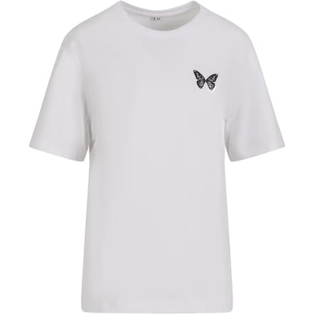 Dames-T-shirt Mister Tee Butterfly EMB