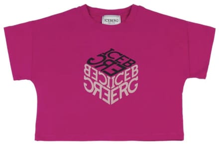 Iceberg crop top/t-shirt maat 128/134 fuchsia