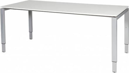 Verstelbaar Bureau - Domino 180x90 wit - alu frame