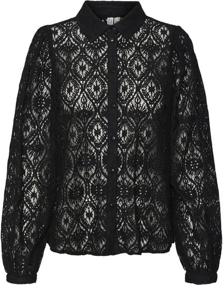 VERO MODA - VMOBENA L/S LACE SHIRT WVN BTQ - Dames - Blouses