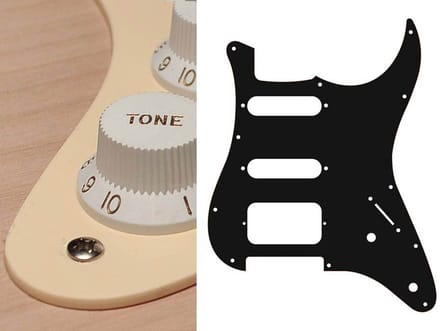 Boston ST-122-C pickguard, Stallion, SSH, 2 pot holes, 3-5 switch,1 ply, cream