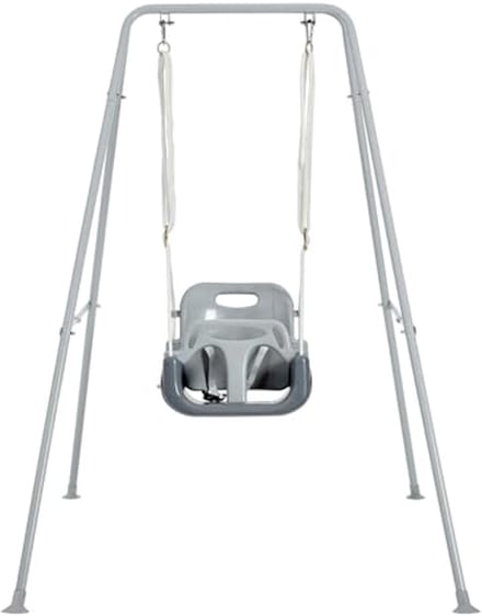 3-in-1 Swing Set voor Peuters met 4 Zandzakken - Grijs