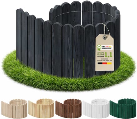 Floranica palissade hout - zonder grondpennen - 100 x 10 cm - antraciet - grenen - ingraven of bekleden