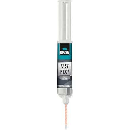 Bison Fast Fix² Vloeibaar metaal 10 g, 2-componentenlijm, metaal, reparatie, vulcapaciteit tot 5mm