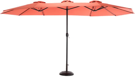 Oranje-staal-polyester-buiten-tweezijdige-parasol-14-8-voet