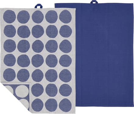 Södahl Bubbles Theedoek 50 x 70 cm 2 stuks Royal Blue