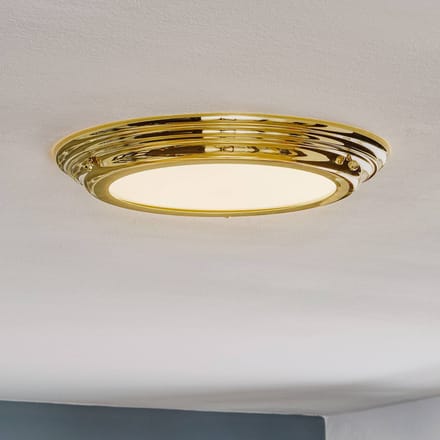 Elstead Lighting LED Plafond Badkamerlamp Welland | 25W 3000K 2250Lm 830 | Polished Brass