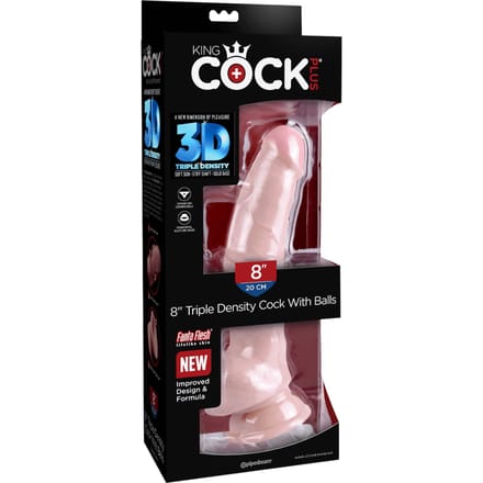 Pipedream - King Cock - Triple Density Fat Dildo met Balzak - 24 cm