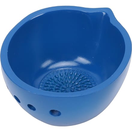 Knoflookrasp Schaal Cameric 2-in-1 Steenporselein Keuken Voorbereidingsgereedschap met 5 Gatafmetingen Efficiënt Raspen Blauw blue