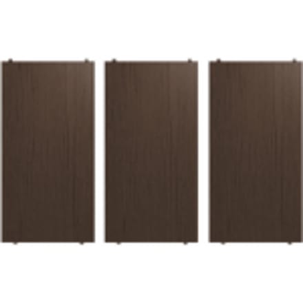 String Furniture Schappen set van 3 - dark brown - 58 x 30 cm