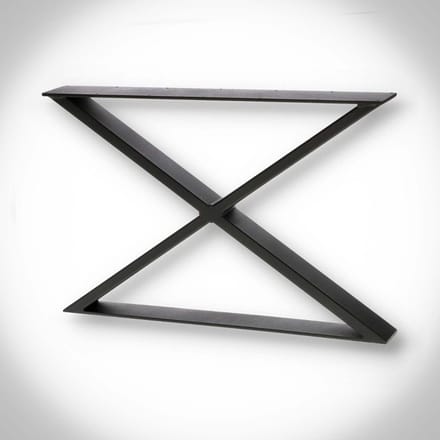SEART Typ X - Loft Tafelpoot - 60x40 cm - Zwart - Staal