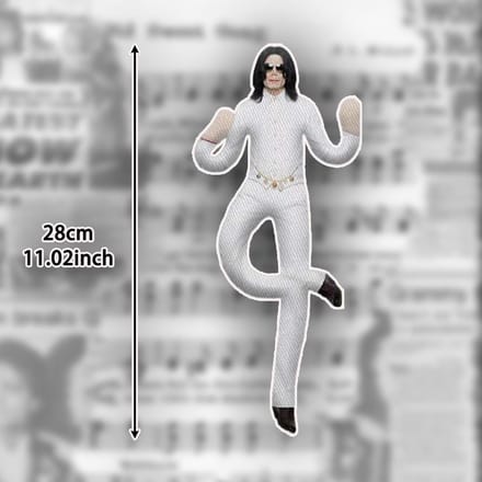 Schatting Michael Jackson Cosplay Prop Pluche Pop Abstract Pluche Speelgoed Gewrichten Beweegbaar Verstelbare Houdingen Knuffel Fans Cadeaus