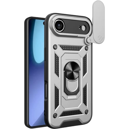 CaseBody Apple iPhone Air Shield Case met Camera-schuif Zilver