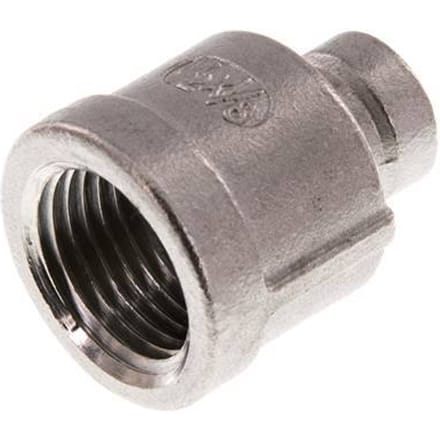 Rp 1/2'' x Rp 1/8'' RVS Ronde Sok 16 Bar