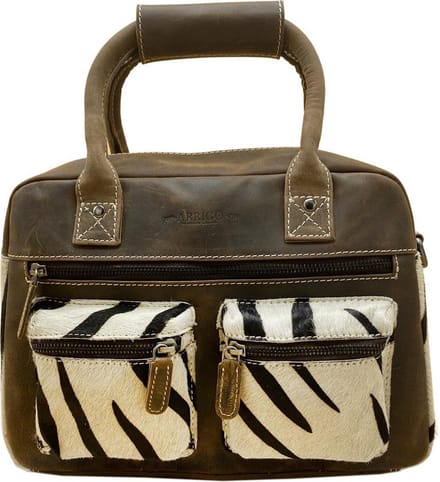 Zebra Tas - Bruin - Crossbody Dames Tas – Cowboybag - Westernbag