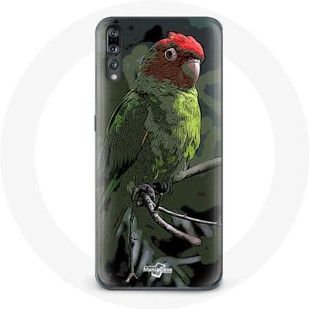 Coque pour Huawei P20 Pionus Perroquet Rouge Vert