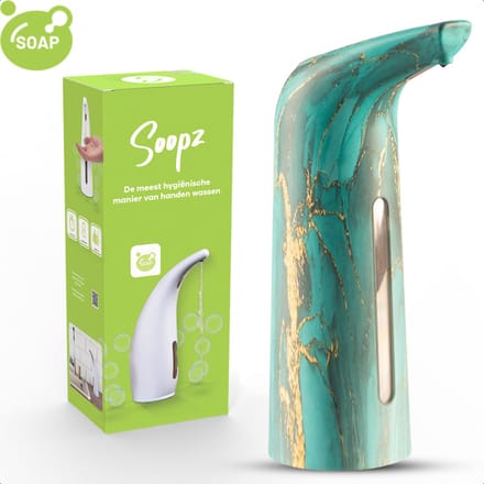 Soopz Automatische Zeepdispenser – Jade Marmer – Jade Marble Elegance – Zeeppompje met Bewegingssensor – Handzeep