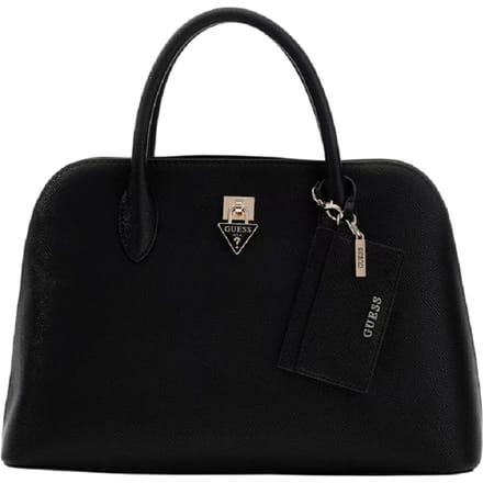 GUESS handtas schoudertas Patsie Two Compartment Satchel Black zwart