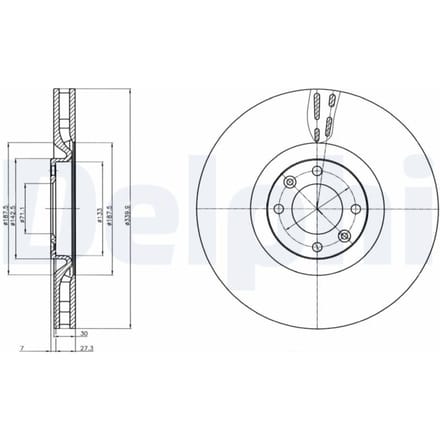 Remschijf DELPHI BG9107C