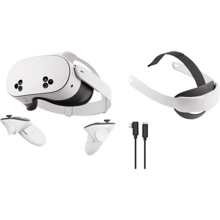 Meta Quest 3S 128GB + BlueBuilt PC Link Cable + Elite Strap