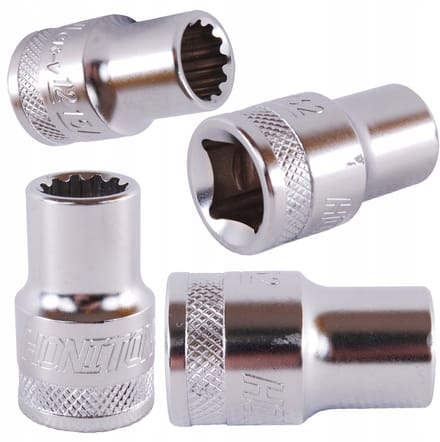Honiton 1/2" 30 mm 12-zijdige dop, CrV, Honidriver