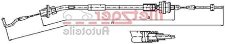Gaskabel - Kabelset Accelator - Motoronderhoud - Kwaliteitsproduct - 785 mm - null