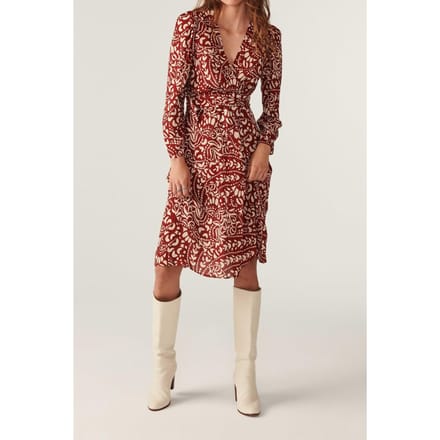 BA&SH Robe Kodile Terracota Größe: XS | Midikleider Outlet | Damen