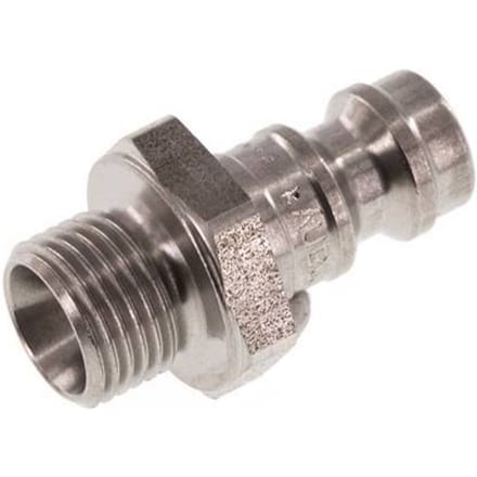 RVS DN 5 Luchtkoppeling Insteeknippel G 1/8 inch Buitendraad - CLP5-M-S-018