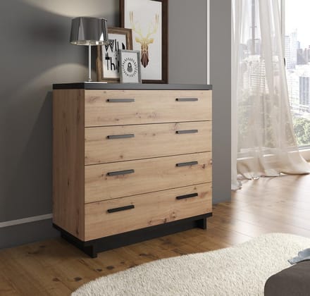 Meubella - Ladekast Incala - Eiken - 90 cm