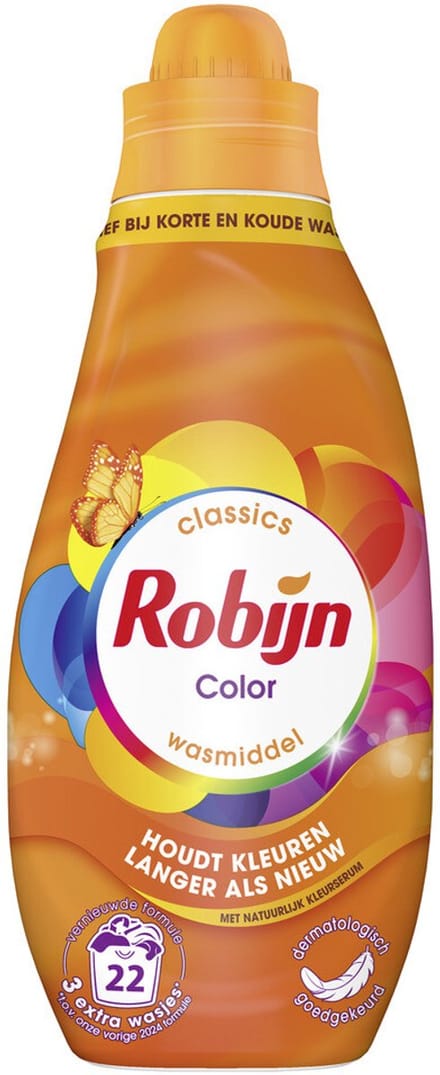Robijn - Color - Vloeibaar Wasmiddel - Klein & Krachtig - 19 Wasbeurten - 665 ml