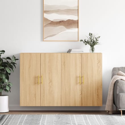 vidaXL - Hangkasten - 2 - st - 69,5x34x90 - cm - sonoma - eikenkleurig
