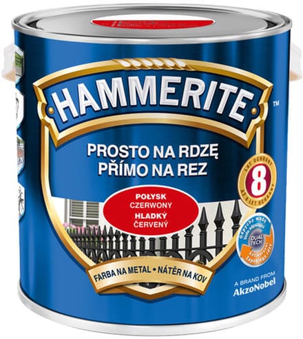 Hammerite Direct roest glad 2,5 l, Rood