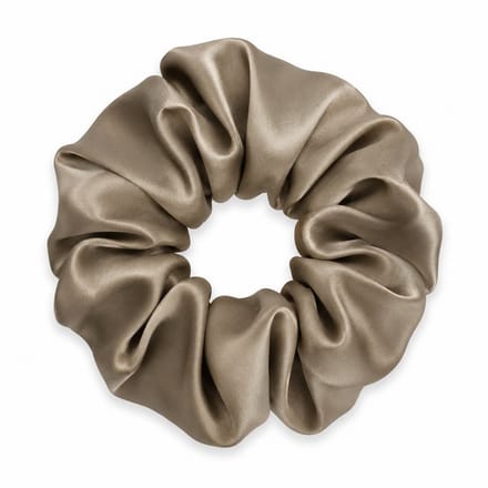 Lajetti - 100% Zijden Scrunchie Goudbruin - Moerbei Zijde Haarelastiek