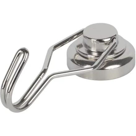 Fix-o-moll Magneet Met Haak - Draaibare Haak - Staal - Diameter 25mm - 2 Stuks