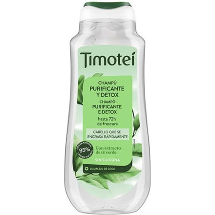 Timotei Purifying en Detoxifying Shampoo met Groene Thee Extract voor Vet Haar 300 ml