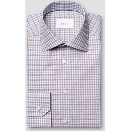 Eton Overhemd Three Color Check Organic Cotton Fine Twill Multicolor / male