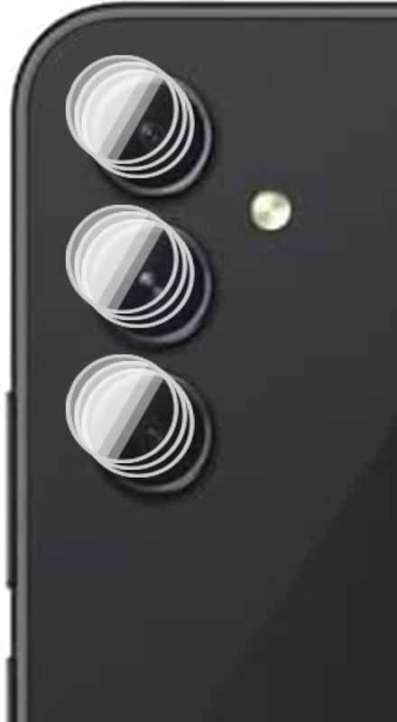 Camera Lens Screenprotector geschikt voor Samsung Galaxy A14 - 3x Glas Camera Screen Protector