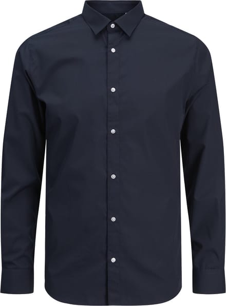 JACK&JONES PLUS JJJOE SHIRT LS PLAIN PLS Heren Overhemd PLUS - Navy Blazer