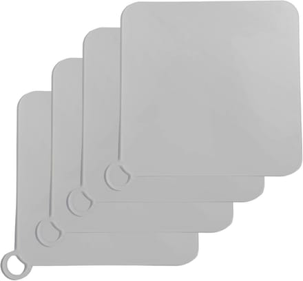 Set van 3 Doucheafvoerstop Universeel - Geurremmend, Antislip & Haarvanger - 15x15 cm Grijs