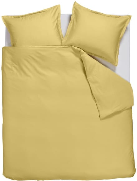 Ambiante Satin Uni dekbedovertrek - Tweepersoons - 200x200/220 cm - Licht geel